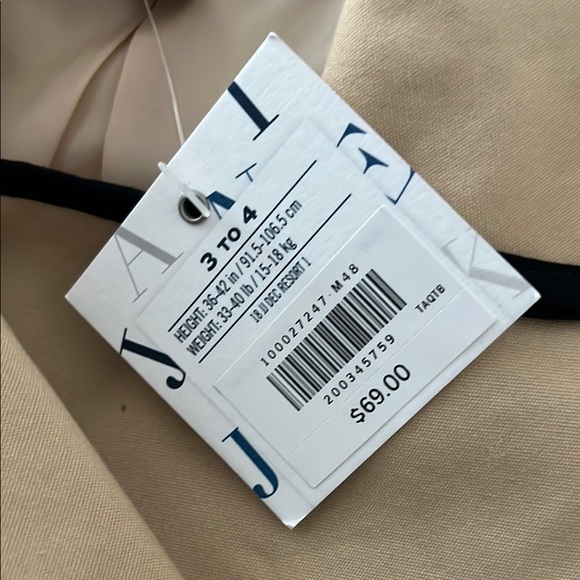 Girl’s 3-4 Janie & Jack Tan Trench Coat nwt - Picture 2 of 5